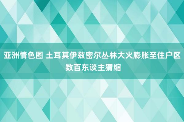 亚洲情色图 土耳其伊兹密尔丛林大火膨胀至住户区 数百东谈主猬缩