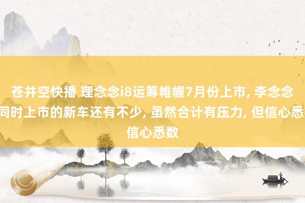 苍井空快播 理念念i8运筹帷幄7月份上市， 李念念: 同时上市的新车还有不少， 虽然合计有压力， 但信心悉数