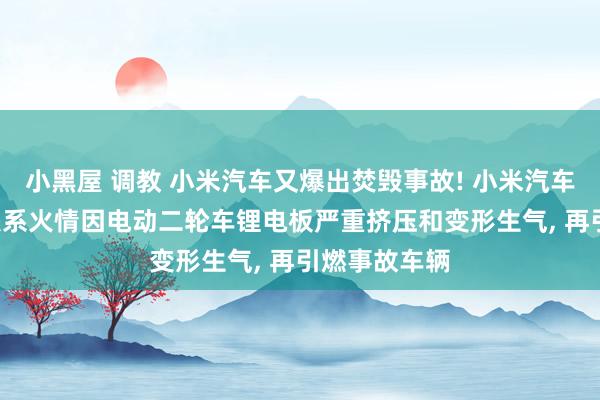 小黑屋 调教 小米汽车又爆出焚毁事故! 小米汽车火速回报， 联系火情因电动二轮车锂电板严重挤压和变形生气， 再引燃事故车辆