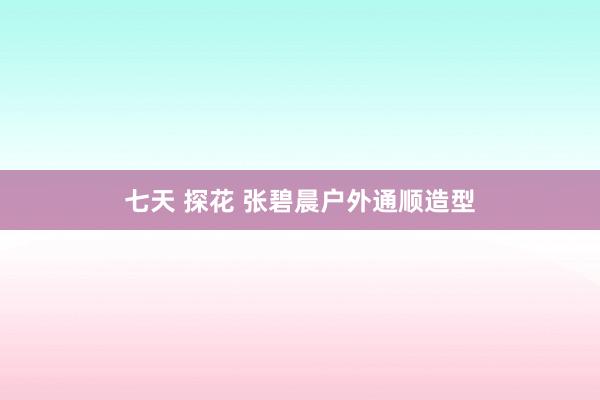 七天 探花 张碧晨户外通顺造型